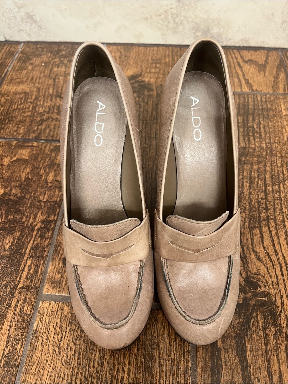 Aldo Taupe Slip-On Loafers